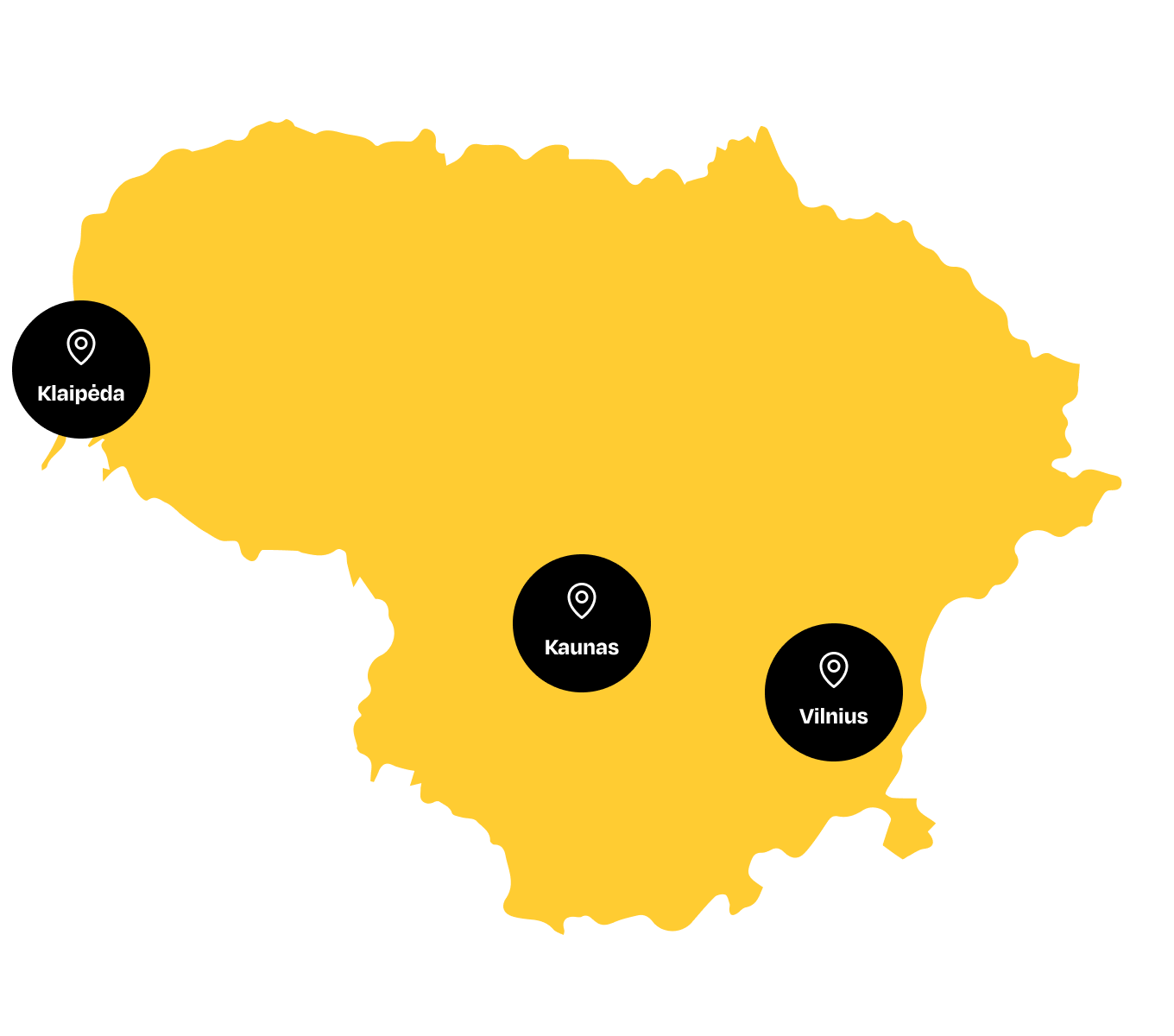 Map of Lithuania